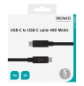 Kabelis DELTACO USB 2.0, Type C - Type C, 1m, juodas / USBC-2001M