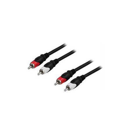 Audio kabelis DELTACO 2xRCA ha - ha, 15m / MM-114