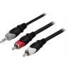 Kabelis DELTACO 3.5 mm - 2xRCA  5.0 m / MM-142