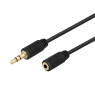 Audio kabelis DELTACO 3.5mm, paauksuota jungtis, 3m, juodas / MM-161-K / 00180013