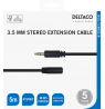 Audio kabelis DELTACO 3.5mm, paauksuotas, 5m, juodas / MM-162-K / R00180014