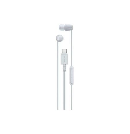 Sony IER‑EX15C USB‑C Wired Earbuds with Mic, White | Sony