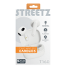 Belaidės ausinės STREETZ, baltos / T160-WHT / 6612076