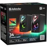PC Speakers 2.0 DEFENDER J4 2.0 6W LED USB black