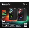 PC Speakers 2.0 DEFENDER J4 2.0 6W LED USB black