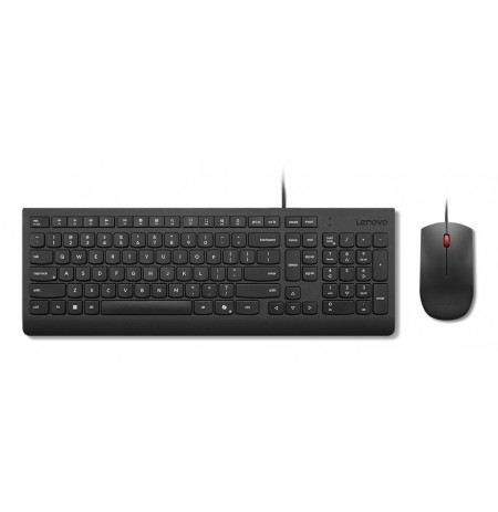 Lenovo Essential Wired Combo Black US Euro keyboard Mouse included Universal USB