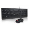 Lenovo Essential Wired Combo Black US Euro keyboard Mouse included Universal USB
