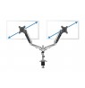 Digitus Universal Dual Desktop Monitor Mount with gas spring and clamp mount
