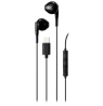Ausinės STREETZ , 3-mygtukai, USB-C, juodos/ C210-BLK / 6612040