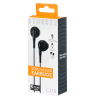 Ausinės STREETZ , 3-mygtukai, USB-C, juodos/ C210-BLK / 6612040