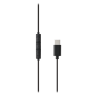 Ausinės STREETZ , 3-mygtukai, USB-C, juodos/ C210-BLK / 6612040