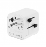 Gembird Grounded universal travel power adapter, 20 W | TPA-EU1A1C20-01-W