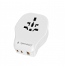 Gembird Universal travel power adapter, 20 W | TPA-1A2C20-02-W