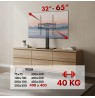 Maclean universal TV stand, for RTV cabinet, stand, max. 40kg, max. VESA 400x400, height and angle adjustment, for 32-65" TV,