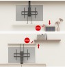 Maclean electric ceiling/floor mount, extendable, 43''-88'', VESA 600x400, max 60kg, 100-240V AC,50/60Hz