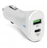 Car charger USB 2.1A TypeC 20W By SBS White