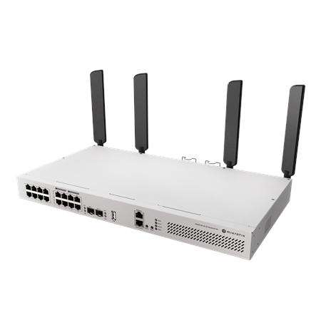 MikroTik Cloud Router Switch with RouterOS L5 Rackmount Case | CRS418-8P-8G-2S+5axQ2axQ-RM