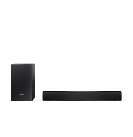 Sharp Compact 2.1 Soundbar with Wireless Subwoofer | HT-SBW121 | 240 W | Bluetooth | Black | Wireless connection
