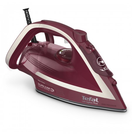 Tefal Ultimate Pure FV6820 Steam iron 2800 W Red, Silver