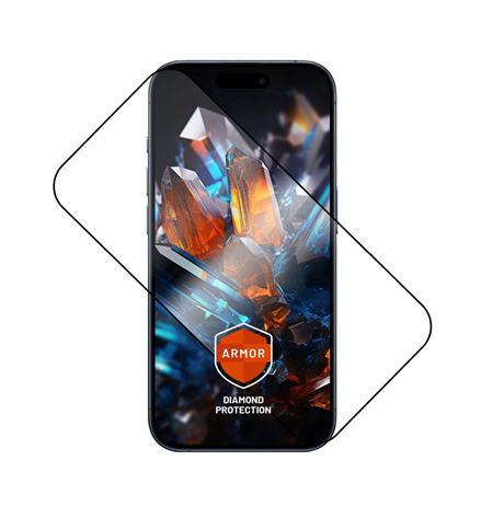 Fixed Screen protector | Apple | iPhone 17 Pro | Tempered glass | Black | Armor with Anti-dust applicator and AR layer