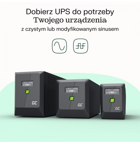 Green Cell uninterruptible power supply (UPS) Line-Interactive 0.75 kVA 480 W 4 AC outlet(s)