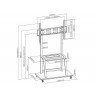 ART S-13 Mobile LCD/LED TV stand 37-100" 150 Kg