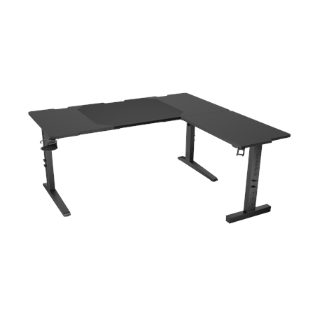 Genesis Gaming Desk | Holm 160 Modular Corner | Black/Anthracite