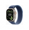 Apple Watch Ultra 3 GPS + Cellular 49mm Natural Titanium Case with Blue/Bright Blue Trail Loop - M/L | Apple