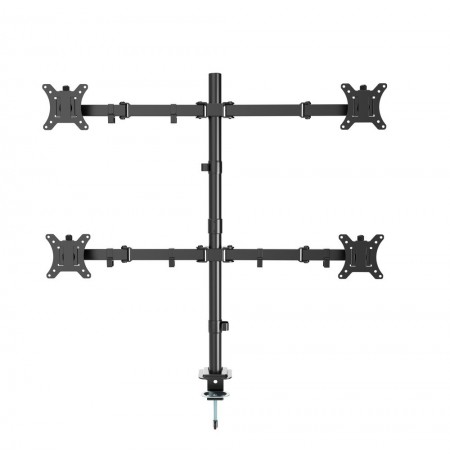 Gembird MA-D4-01 Adjustable desk 4-display mounting arm (rotate, tilt, swivel), 13”-32”, up to 10kg per screen