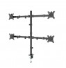 Gembird MA-D4-01 Adjustable desk 4-display mounting arm (rotate, tilt, swivel), 13”-32”, up to 10kg per screen