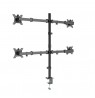 Gembird MA-D4-01 Adjustable desk 4-display mounting arm (rotate, tilt, swivel), 13”-32”, up to 10kg per screen