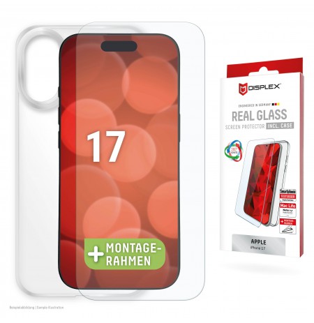 Apple iPhone 17 Real Screen Glass + Case By Displex Transparent