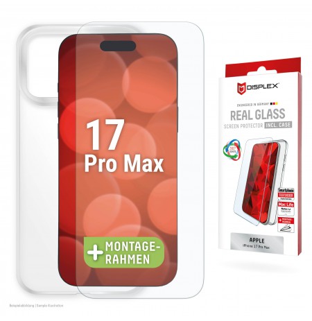 Apple iPhone 17 Pro Max Real Screen Glass + Case By Displex Transparent