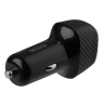 DELTACO USB automobilinis įkroviklis, 1x USB-C, PD 18 W, 1x USB-A, 18 W, iš viso 36 W USBC-CAR120