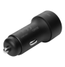 Automobilinis USB kroviklis DELTACO 1x USB-C, PD 18 W, 1x USB-A, 18 W, 36W, metalinis / USBC-CAR122