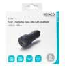 Automobilinis USB kroviklis DELTACO 1x USB-C, PD 18 W, 1x USB-A, 18 W, 36W, metalinis / USBC-CAR122