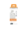 C220 į ausis įdedamos ausinės, STREETZ, 3-mygtukai, USB-C, baltos / C220-WHT / 6612110