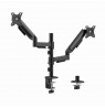 Gembird MA-DA2P-02 Adjustable desk 2-display mounting arm, 17”-32”, black