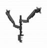 Gembird MA-DA2P-02 Adjustable desk 2-display mounting arm, 17”-32”, black