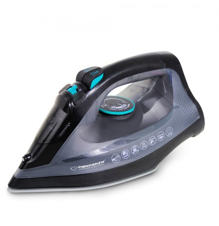 Esperanza EHI010 Steam iron Ceramic soleplate Grey, Black 2600 W