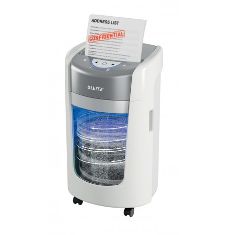Leitz IQ OptiMax Home Office 225 Micro Cut Paper Shredder Security P5 15L - White