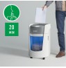 Leitz IQ OptiMax Small Office 350 Micro Cut Paper Shredder Security P5 22L - White
