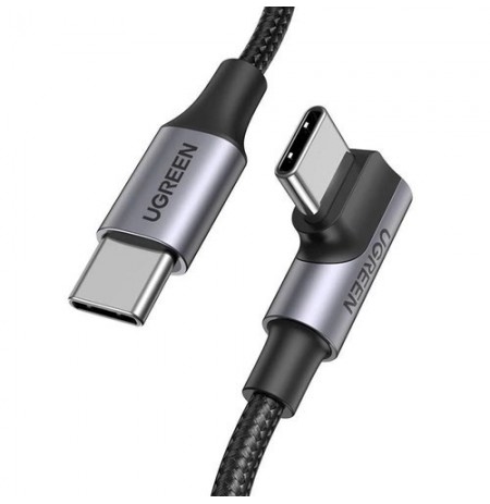 Ugreen US334 70643 USB-C (angled) / USB-C (straight) 100W PD 1m cable - black