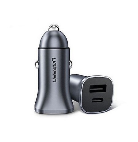 Ugreen USB Type-C / USB 24W Power Delivery Quick Charge car charger, grey (30780)