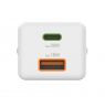 Hama 00201991 Fast Charger 1x USB-C 1x USB-A, Mini Charger, PD, 20W, White