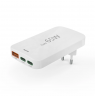 Hama 00201976 Flat Charger 220V With 2xUSB-C/USB-A  65W White