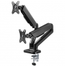 Goobay Desk Mount | Double Monitor Mount with Gas Spring | Swivel
