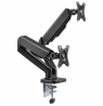 Goobay Desk Mount | Double Monitor Mount with Gas Spring | Swivel