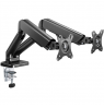 Goobay Desk Mount | Double Monitor Mount with Gas Spring | Swivel