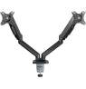 Goobay Desk Mount | Double Monitor Mount with Gas Spring | Swivel